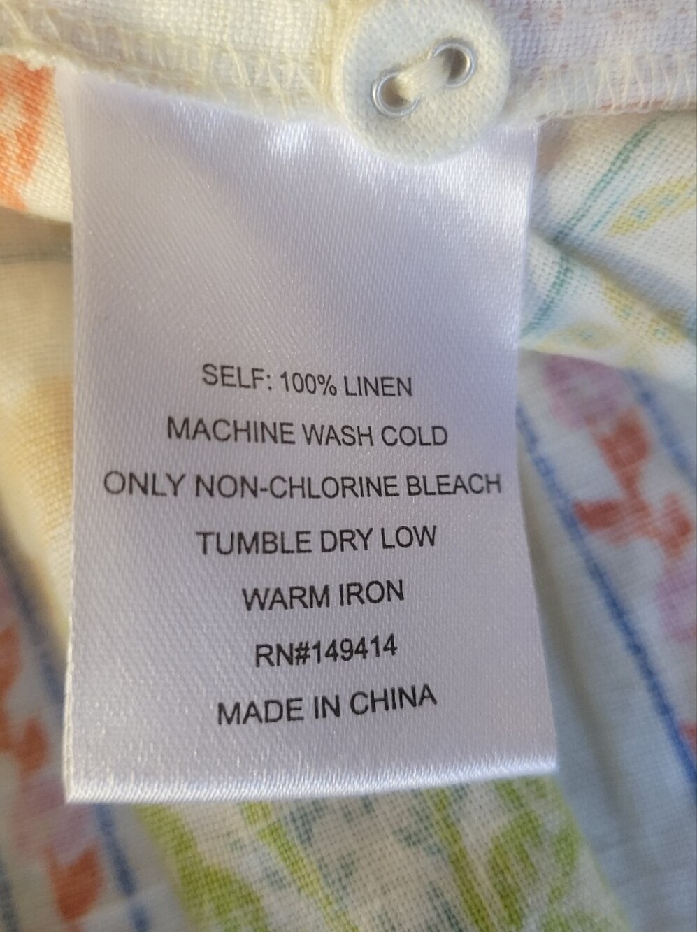 NWT Johnny Was Soller Linen Ruffle Flounce Shirt Dress Floral Small - Picture 5 of 5